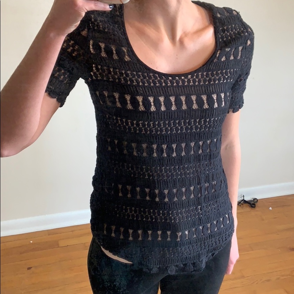 Black lace top